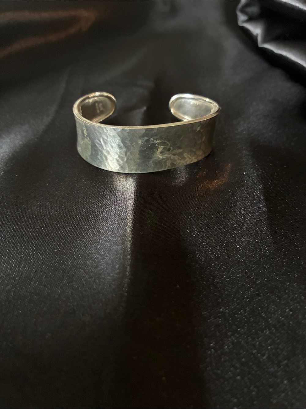 Hammered Silver Cuff Bracelet